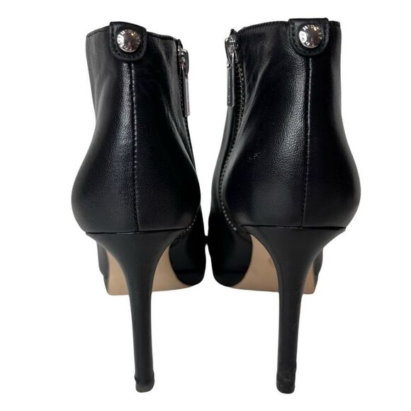 Michael Kors Sammy Black Leather Side Zip Platform Ankle Boot sz 7.5 $198 - Picture 4 of 10